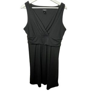 Ann Taylor Petite Black Sleeveless V Neck Dress Size 12P Work Office Career